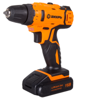 АКЦИЯ! Дрель-шуруповерт аккумуляторная ДА-16Л-2КА с набором оснастки 65 предметов Вихрь 72/14/49