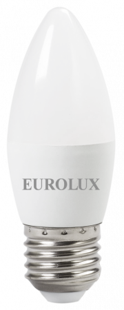 Лампа светодиодная LL-E-C37-6W-230-4K-E27 (свеча, 6Вт, нейтр , Е27) Eurolux, шт76/2/10