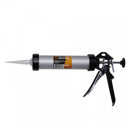 Пистолет для герметика алюминиевый закрытый Вихрь, шт73/3/6/2